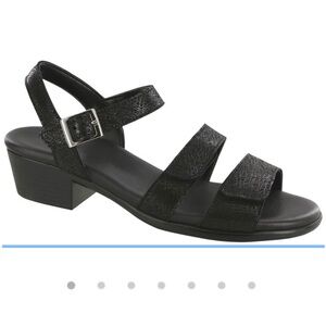 NEW in box NIB SAS savanna sandals in web black 10.5 WW EE DOUBLE WIDE w…